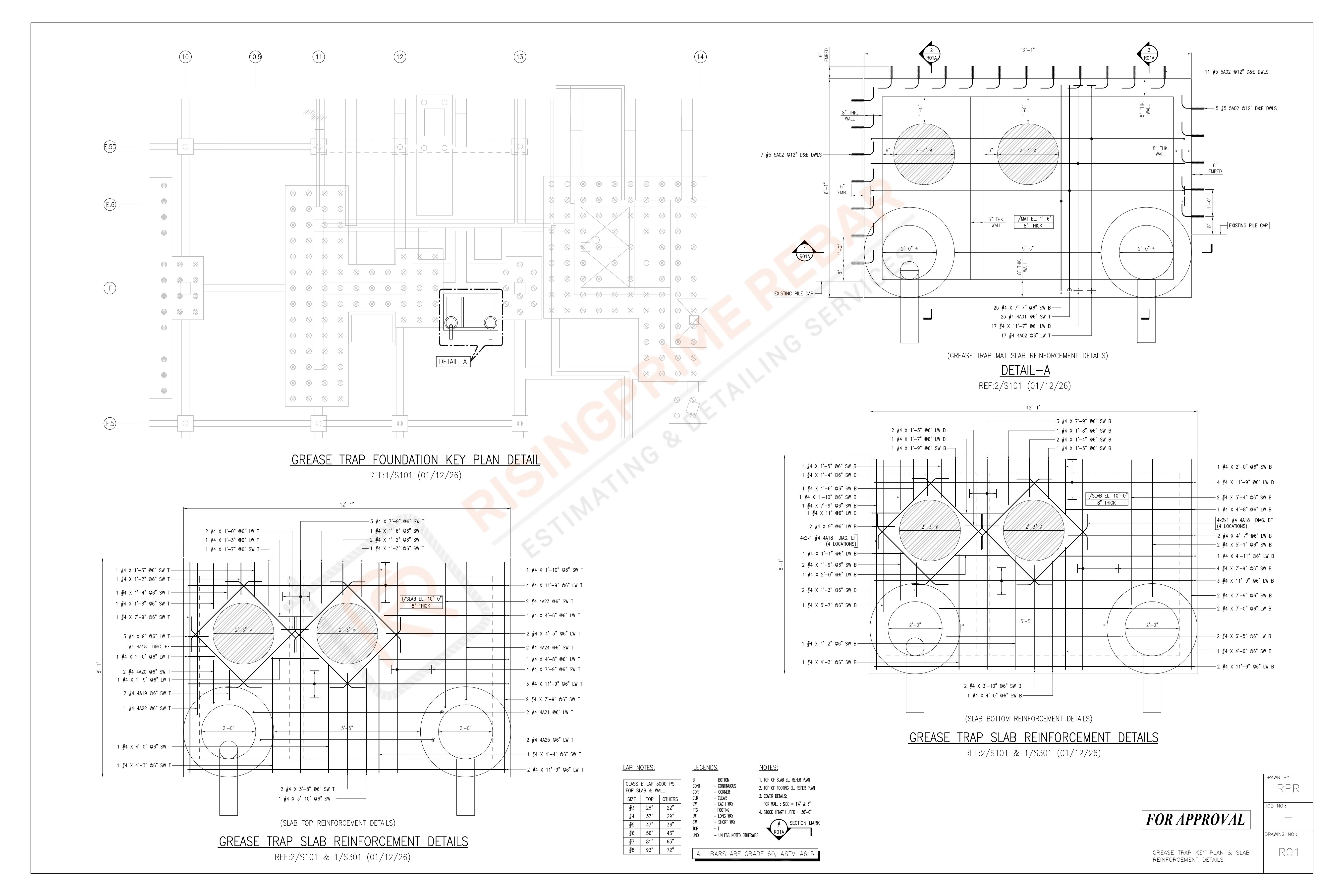 Slab and Wall Reinforcement Details - Sheet 1